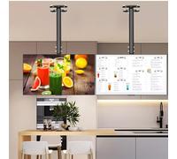 Adjustable Height Telescoping Ceiling TV Bracket,Ceiling TV Mount,Wall TV Mount Bracket,Fits 37-85inch LCD Flat Screen TVs,Metal Expansion Screw Fixing,One Color,37,85in tv