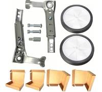 Adjustable height training wheels for childrens bicycles ranging from 16 to 24 inches for progressive riding skill improvement (silver)