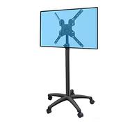 Adjustable Height TV Cart for 32-50 Inch TVs Swivel Screen Mobile Stand Universal Floor Holder for Office & Conference Rooms Easy Assembly & Portable Design