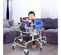 Adjustable Height Wheeled Walker, Folding Aluminium Lightweight Walking e for Toddlers with Removable Seat, Upright Rollator Mobility Aid