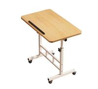 Adjustable Height Wooden Drafting Table Tiltable Flat Over Bed Desk for Writing Studying Art Reading - Perfect Workstation (Brown 60 x 40 cm)
