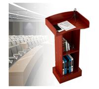 Adjustable Height Wooden Stand for Churches, Events & Conferences - Multipurpose , Red Welcome Speaking Stand