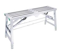 Adjustable Height Work Platform with 400 kg Duty Rating, Portable Multipurpose Folding Scaffolding Work Platform Scaffold Tower Ladder Stool Bench, Carbon Steel Structure