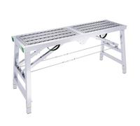Adjustable Height Work Platform with 400 kg Duty Rating, Portable Multipurpose Folding Scaffolding Work Platform Scaffold Tower Ladder Stool Bench, Carbon Steel Structure
