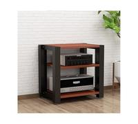 Adjustable HIFI Stand - Modern AV Tower Rack for CD & Record Player - 3-Tier Storage Shelves for Home Studio & Living Room - Stylish Media Cabinet