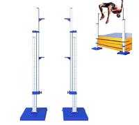 Adjustable High Jump Posts with Upright Frames for Outdoor Track and Field Training