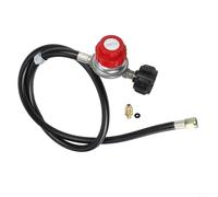 Adjustable High Pressure Propane Regulator with 4FT QCC-1 Hose for Outdoor Cooking, Burners, Heaters and Smokers, Brass Connection Gas Pipe Assembly