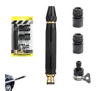 Adjustable High Pressure Water Nozzle Heavy Duty High-Performance Twist Swivel Power Hose Pipe Metal Spray Gun Powerful Booster Hochdruck Hydroblast Wasserpistole for Garden Jet Home Car Wash