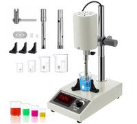 Adjustable High Speed Homogenizer, Laboratory Disperser Emulsifier, 8000 to 22000 RPM with Digital Display, 5-500ml Height Adjustable for Media, Cell Dispersion, Cosmetic, Food