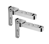 Adjustable Hinge for Door, Zinc Alloy Invisible Hinge with 3D Adjustment, 110° Opening Angle, Supports 70Kg, for Outward Opening Doors, Silver