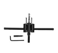 Adjustable Hole Cutter Saw Kit, Alloy Steel Round Cutting Tool, Double Blade Design for Wood Plastic Board DIY Projects, with Scale Marks for Precise Measurement, Includes Hole Cut (30-200mm)