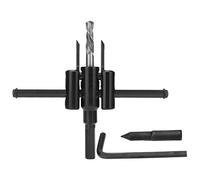 Adjustable Hole Cutter Saw Kit Professional Alloy Steel Round Cutting Tool for Wood Plastic Board DIY Projects with Hex Wrench and Conehead (30-120mm)