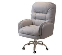 Adjustable Home Office Chair with Wheels - Swivel Desk Chair for Adults Rolling Executive Task Chair with Backrest Ergon Design in Gray A