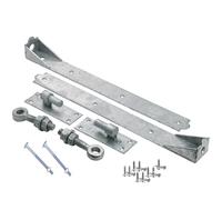 Adjustable Hook and Band Hinges - Heavy Duty 18" Hinges with 16mm Pin - Available in Galvanised or Black Japanned Finish - Ideal for Gates, Barns, Sheds, and Outdoor Use (Galvenised)