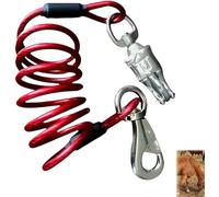 Adjustable Horse Bungee Lead, Multi-Colored Equine Performance Shock Absorbing Leash Extender with Durable Clips, Durable High-Strength Rope for Grooming, Stable & Outdoor Use (red)