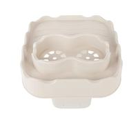 Adjustable Hot Tub Table Tray, TPU Clip Design Non-Slip Hot Tub Table Tray Non-Slip Rubber Drain Holes Reusable Widely (Beige)