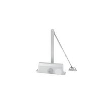 Adjustable Hydraulic Automatic Door Closer 25-85KG, Speed Control & Position Stop, Silver Finish, Durable Hardware for Home & Office Use