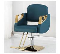 Adjustable Hydraulic Barber Chair, Professional Salon Hair Cutting & Shaving Chair, Dark Blue Swivel Styling Seat for Hairdressers, Durable & Comfortable Design