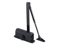 Adjustable Hydraulic Door Closer - 2-Spring Silent Closure for 25-80KG Doors Speed Control Buffer Durable Black Hardware for Smooth Operation and Enhanced Safety
