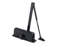 Adjustable Hydraulic Door Closer - Mute Automatic Door Buffer for 25-80KG, Speed Control, Heavy-Duty Hardware, Ideal for Home & Office (Black, Size L)