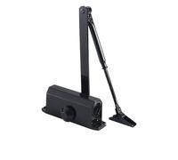 Adjustable Hydraulic Door Closer - Mute Buffer with Speed Control Quiet Closure for 25-80KG Doors Durable Black Finish Ideal for Home & Office Use