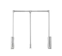 Adjustable Hydraulic Pull-Down Clothes Rail - Space-Saving Drying Rack with Soft Return 30kg Capacity Perfect for Small Wardrobes and Cabinets (Color: A)