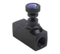 Adjustable Hydraulic -Way Throttle Valve for Injection Molding, Cast Iron Flow Control with Manual Handwheel, PT1/4 to PT3/4 Oil Circuit Regulation(C)