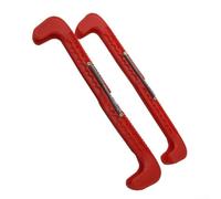 Adjustable Ice Skate Covers, Plastic Hockey Skate Guards With Spring Loaded Design For Figure Skating, Non Slip Walk On Ice Protectors For Training And(Red)