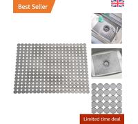 Adjustable iDesign Grey Dish Draining Mat, 30.5x39.4cm - Scratch-Free Protection