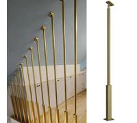Adjustable Indoor Iron Loft Banister - Modern Black White & Gold Safety Wall Decor - Custom Height Stair Parts Floor-to-Ceiling Railing Spindles (1pc Gold H 70cm/27.6in)