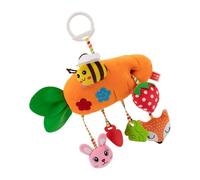 Adjustable Infant Crib Hanger Toy with Multi-Sensory Features Auditory Wind Tolls Visual Arousal & Hand Grasp Training Accessory Newborns Sensory Development Mobile