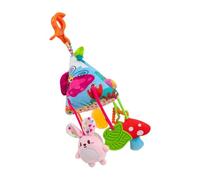 Adjustable Infant Crib Hanger Toy with Multi-Sensory Features Auditory Wind Tolls Visual Arousal & Hand Grasp Training Accessory Newborns Sensory Development Mobile