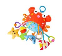 Adjustable Infant Crib Hanger Toy with Multi-Sensory Features Auditory Wind Tolls Visual Arousal & Hand Grasp Training Accessory Newborns Sensory Development Mobile