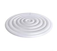Adjustable Inflatable Cover 128/158/180cm, Thick PVC Thermal Insulation Lid for Round Spa, Weather Resistant Outdoor Protection, White(white with H)