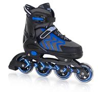 Adjustable Inline Roller Skates - Blue X-Large (UK 5-7)