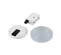 Adjustable Installation Floor Door Stopper Heavy Duty Performance to Keep Doors Securely in Place During Winds (White)