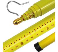 Adjustable Insulated Telescopic Measuring Rod, Yellow Load Heightmeasuring Stick/Lightweight Survey Pole, for Construction Telecom Tower Power Line Inspections(Yellow,19.7ft/6m)