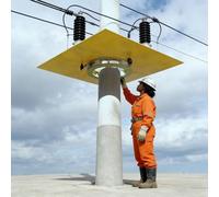 Adjustable Insulating Safety Barrier for Utility Poles, Easy to Install Live Line Working Barrier for Electrical Workers, for All Weather