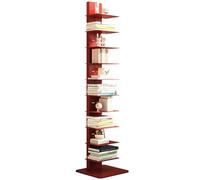 Adjustable Invisible Floating Bookshelf, Heavy-Duty Metal Corner Bookcase Tower, Tall Narrow Open Ladder Shelves for Small Spaces, Living Room, Bedroom, Office