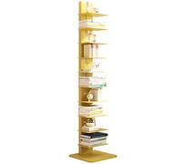 Adjustable Invisible Floating Bookshelf, Heavy-Duty Metal Corner Bookcase Tower, Tall Narrow Open Ladder Shelves for Small Spaces, Living Room, Bedroom, Office