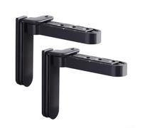 Adjustable Invisible Hinges Set of 2 Featuring Three Dimensional Adjustment for Precise Door Fit and Concealed Zinc Alloy Hardware (Black)