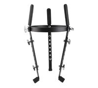 Adjustable Iron Drum Stand for Conga Drums, Height Adjustable from 52.5cm to 68cm, Anti - Slip Rubber Base, Sturdy Metal Holder with Design for Performance and
