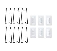 Adjustable Iron Picture Frame Easel Brackets, Secure Stand with Adhesive Patches for 15-26cm Height, Balanced Angle Design, Ideal for Home, Office, Commercial Display