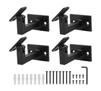 Adjustable Iron Stair Handrail Support Bracket 4Pcs Set, Wall Mount Banister Railing Support Hardware with Customizable Angle and Sturdy Base for Indoor Staircase Safety Rail Fixings