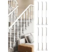 Adjustable Iron Stair Railing - Custom Decorative Spindle Railing Set for Loft & Apartment, Available in 3, 6, or 8 Pcs, Elegant Gold Finish, Perfect for Interior Design