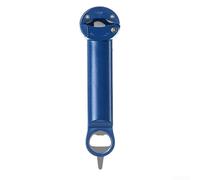 Adjustable Jar Opener 2.5-9.5cm Stainless Steel Teeth Magnetic Bottle Opener Stainless Steel Non-Slip Grip Ergonomic Jar Lid Opener Long Handle for Weak Hands Sliding Clamp Bottle Opener 21cm (Blue)