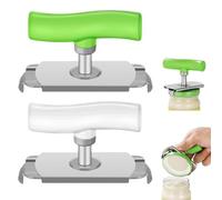 Adjustable Jar Opener, 2PCS Stainless Steel Jar Opener for Weak Hands, Multifunctional Manual Effortless Jars Openers Gripper, Ergonomic Can Bottle Lid Openers Gripper Kitchen Gadget, for Elderly