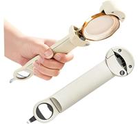 Adjustable Jar Opener Manual Can Opener Bottle Opener Fit for Caps 1 to 3.7 Inch, Suitable for Weak Hands Seniors (White)