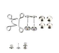 Adjustable Jeans Tightening Buttons 2Set Adjustable Waist Buckles Nail-Free Pants Buckle Extender Button Safety Pin Jeans Tighten Adjust Instant(Color 01,1set Large Size)