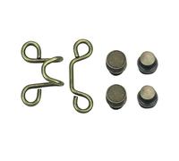 Adjustable Jeans Tightening Buttons 6set Pant Waist Tightener Adjustable Jean Button Pins Clip for Pants No Sewing Required Easy to Install(Bronze-S)
